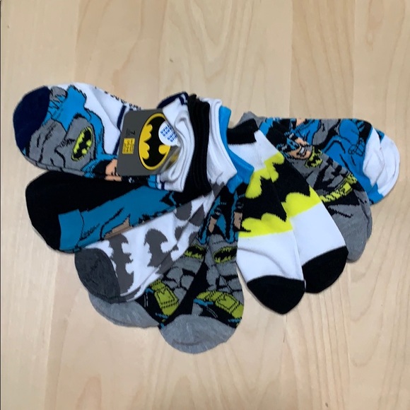 Batman boys socks 1 pack 7 pairs Large 3-9 shoe Sz - Picture 1 of 5